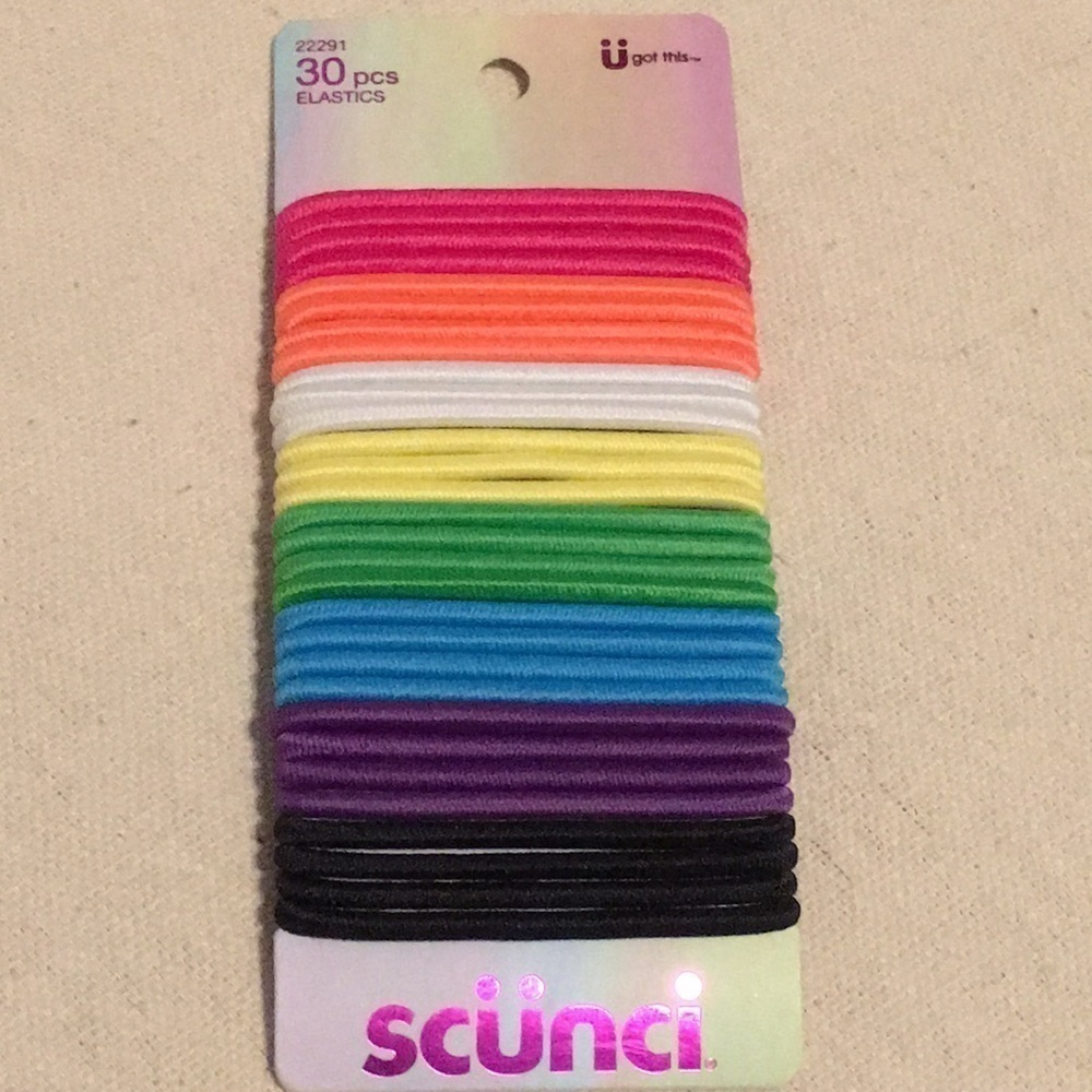 Scunci multi colored Hair tie Elastics 30 pack NEW